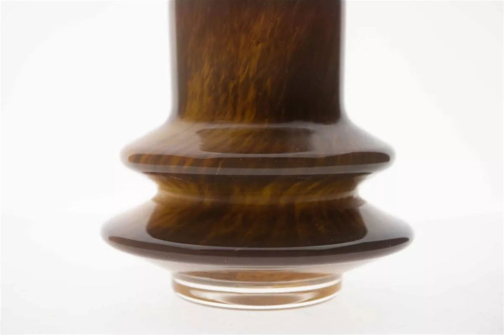 Ringo Mouth Blown Glass Vase 18cm Mocca