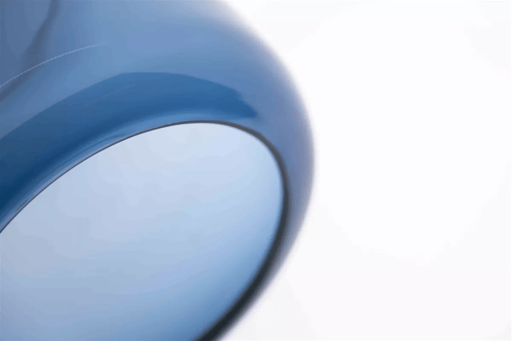 Mazurka Mouth Blown Glass Vase in Night Blue