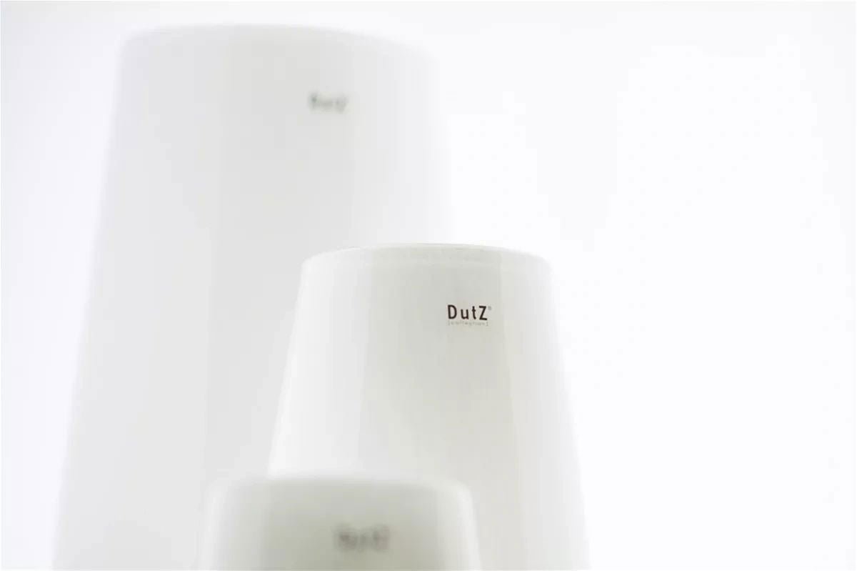 Robert White Mouth Blown Glass Vase