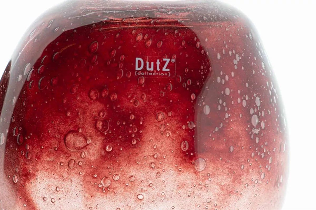 Ovali Bubbles Mouth Blown Glass Vase