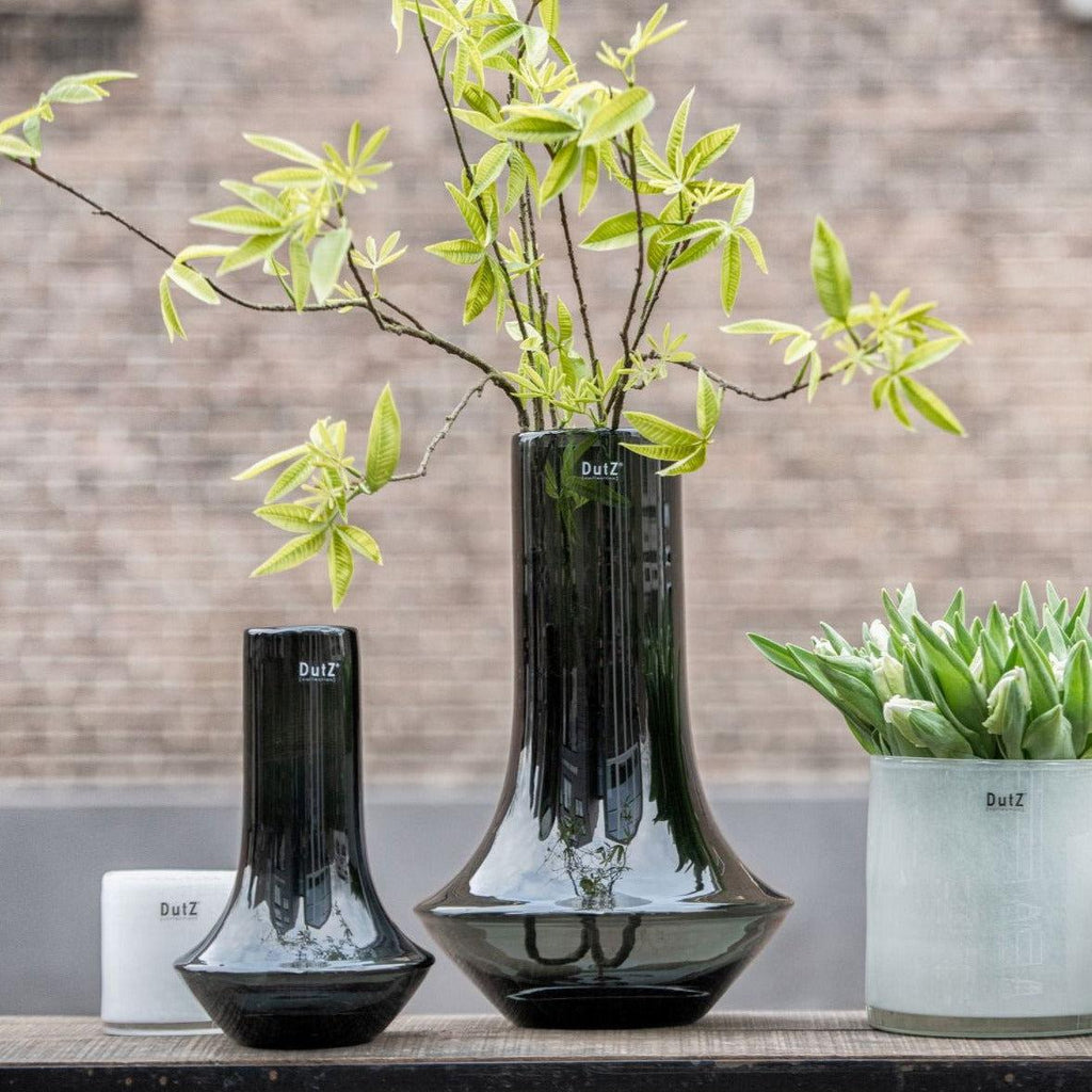 Marco Smoke Mouth Blown Glass Vase