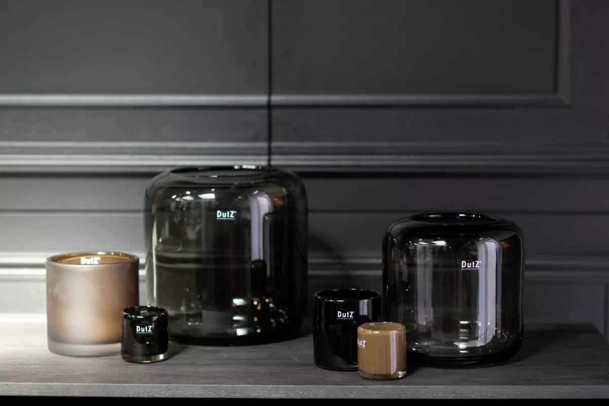 Smoke Mazurka Mouth Blown Glass Vase