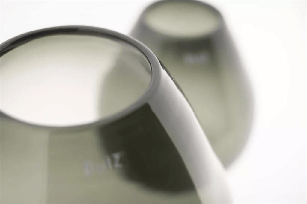 Smoke Druba Vase in Mouth Blown Glass