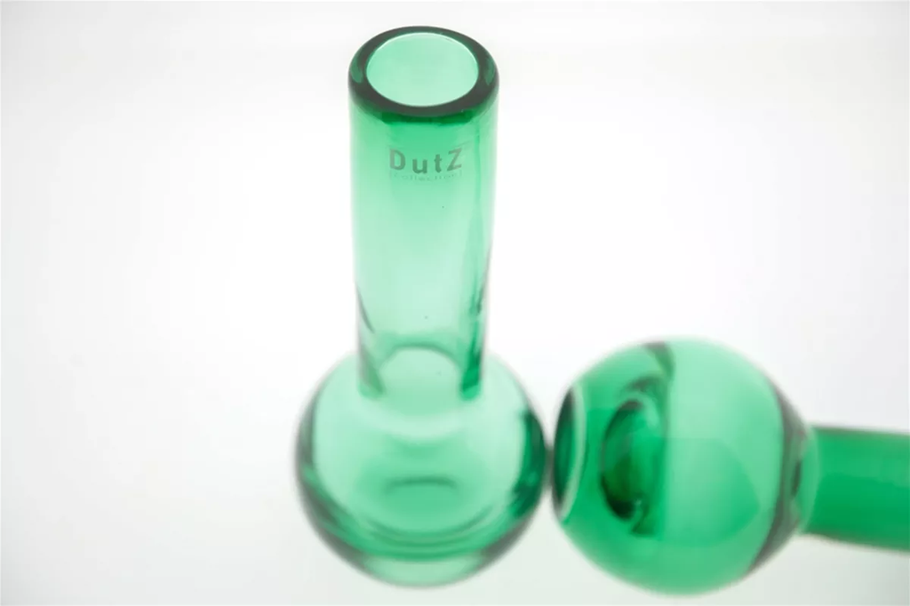 Jungle Green Mouth Blown Glass Vase
