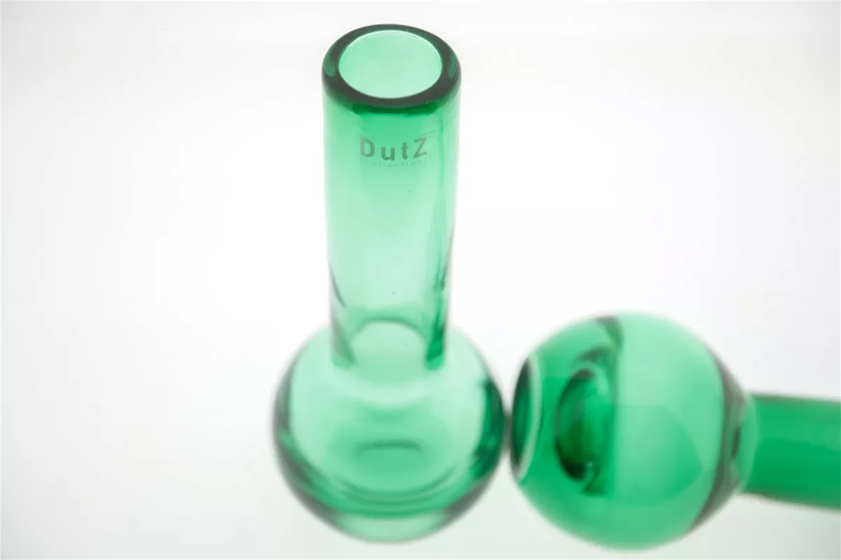 Jungle Green Mouth Blown Glass Vase