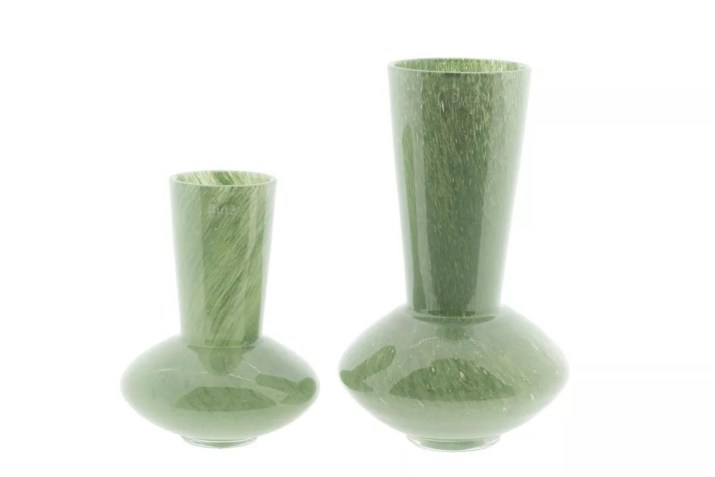 LOFLO Pistache Mouth Blown Glass Vase for Long Flowers