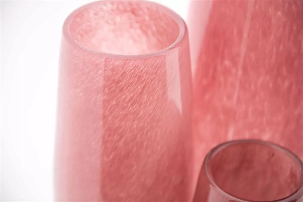 Robert Cranberry Mouth Blown Glass Vase