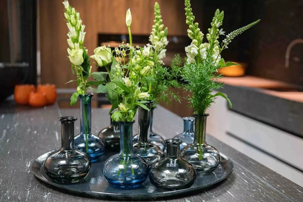 Manuela Vase Set of 6 Mouth Blown Glass