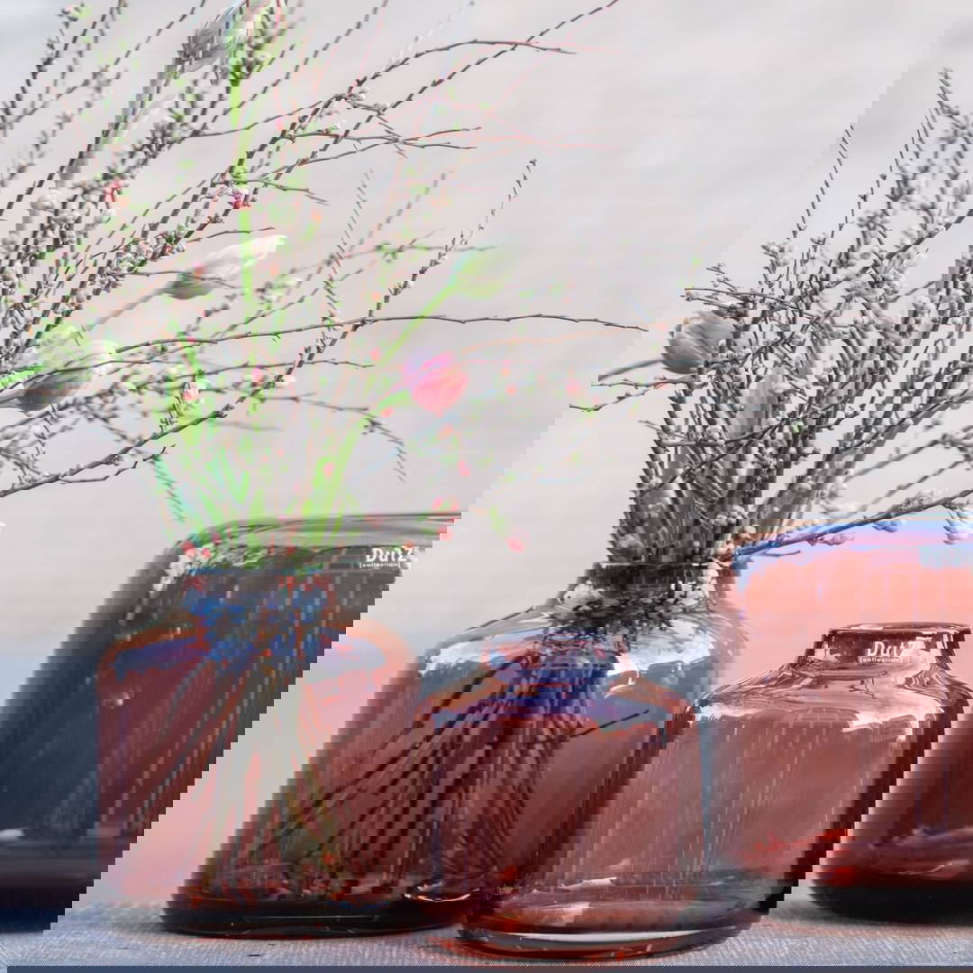 Burgundy Tisza Mouth Blown Glass Vase