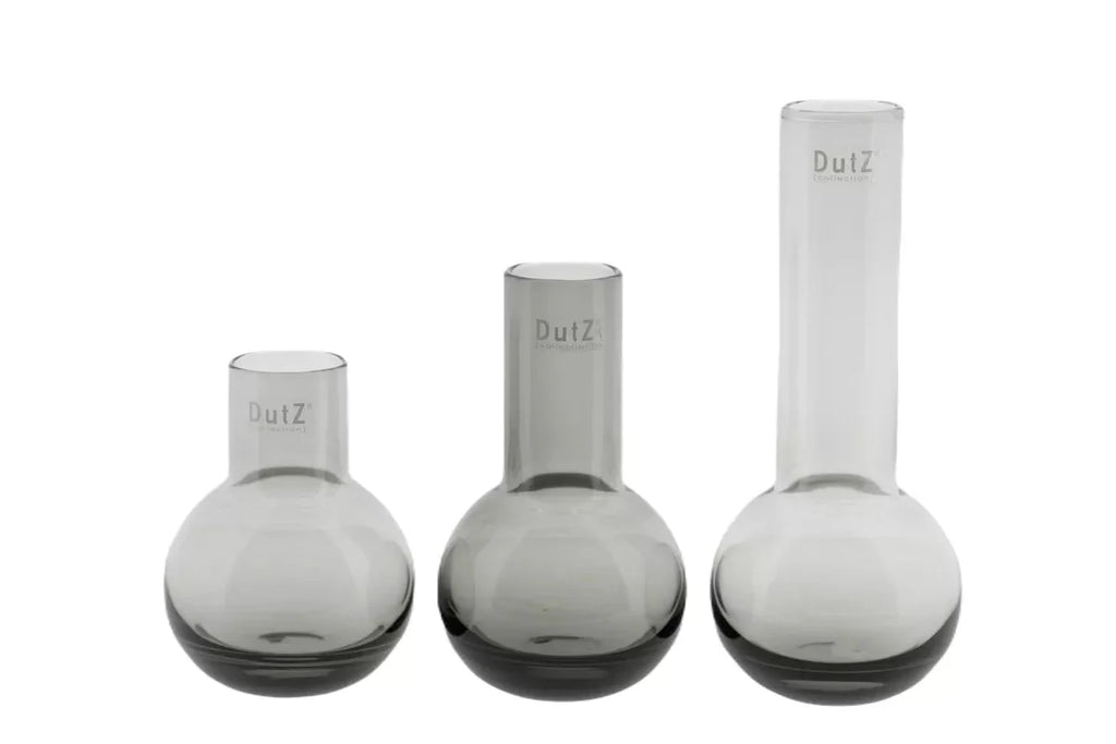 Masa Vase in Smoke Glass