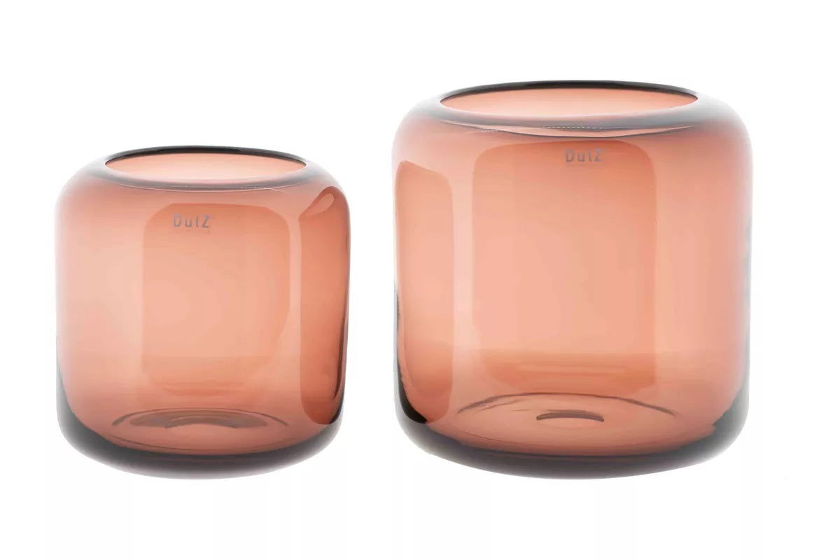 Mazurka Burgundy Mouth Blown Glass Vase