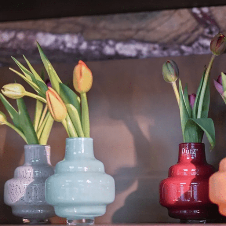 Small Mouth Blown Glass Vase