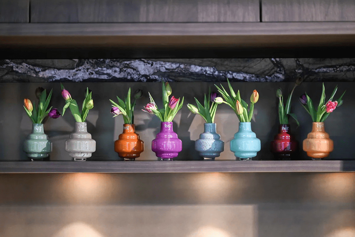 Small Mouth Blown Glass Vase