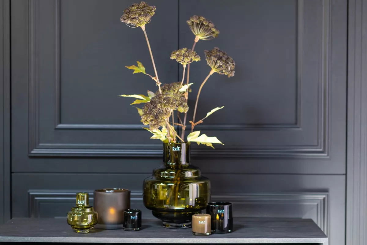 Small Mouth Blown Glass Vase