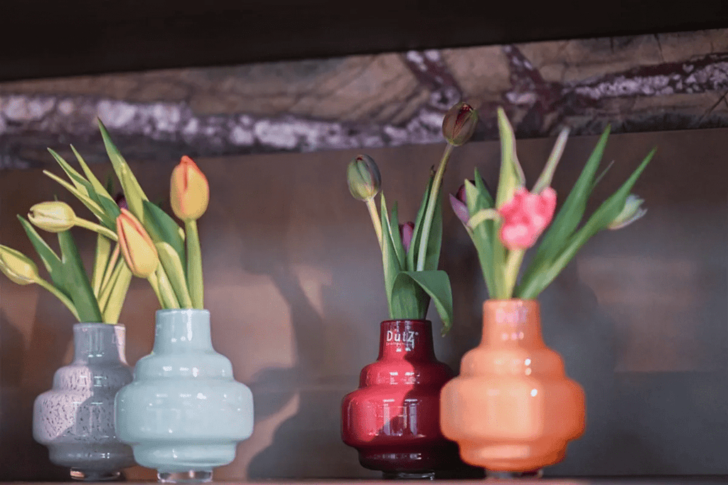 Small Mouth Blown Glass Vase