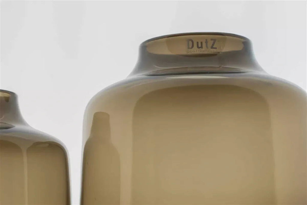 Tisza Smoky Brown Mouth Blown Glass Vase