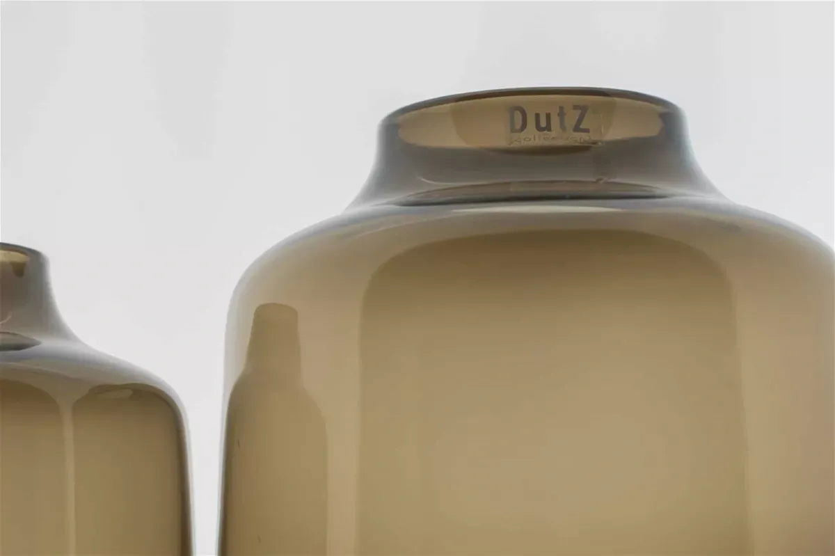 Tisza Smoky Brown Mouth Blown Glass Vase