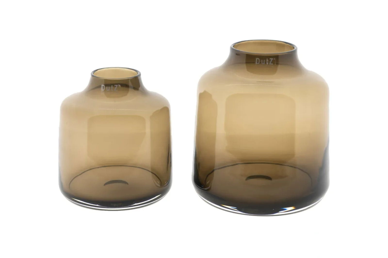 Tisza Smoky Brown Mouth Blown Glass Vase