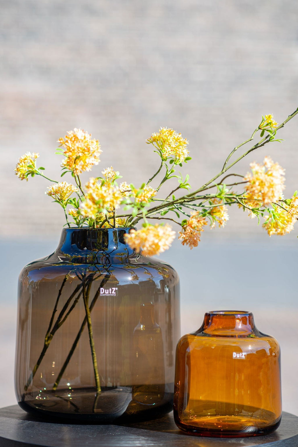 Amber Tisza Mouth Blown Glass Vase