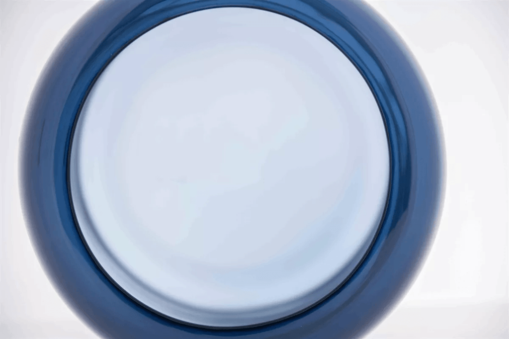 Mazurka Mouth Blown Glass Vase in Night Blue