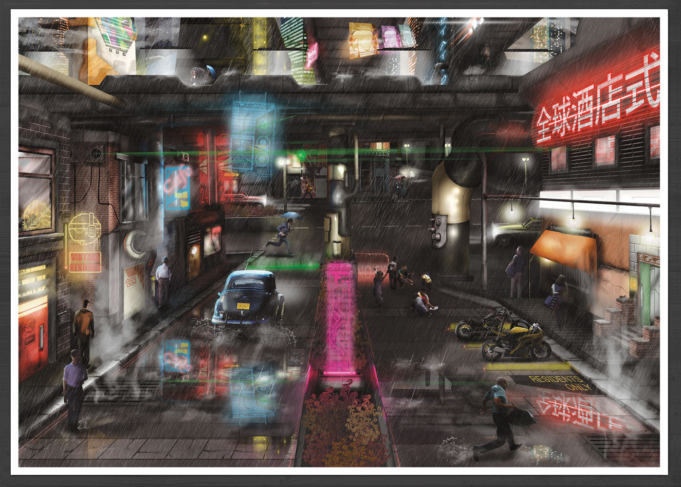 Dystopia Cyberpunk Wall Art Print