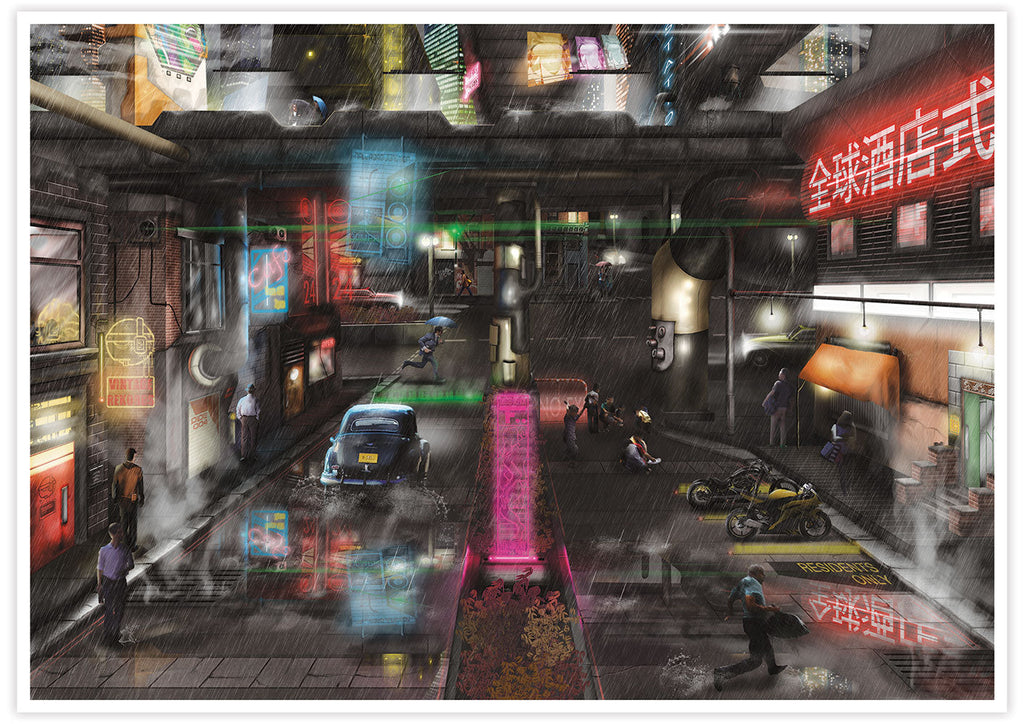 Dystopia Cyberpunk Wall Art Print