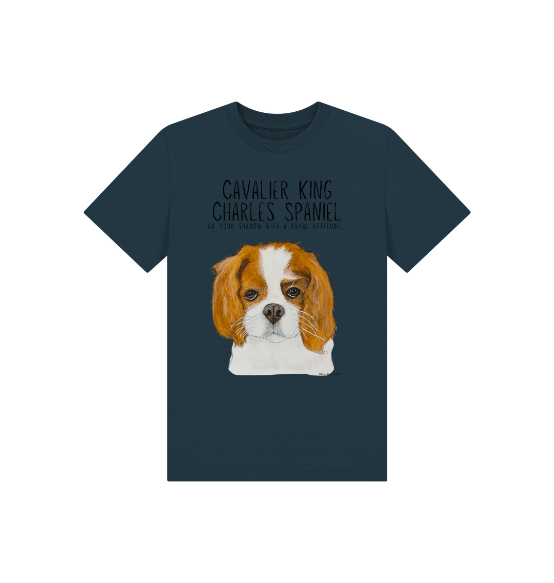 Eco Kids Tee with Cavalier King Charles Spaniel Print