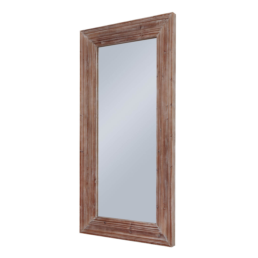 Large rustic Newby mirror with washed wood frame, warm brown tones, 200cm height, perfect for modern or traditional decor by RoomLondon at brixbailey.com