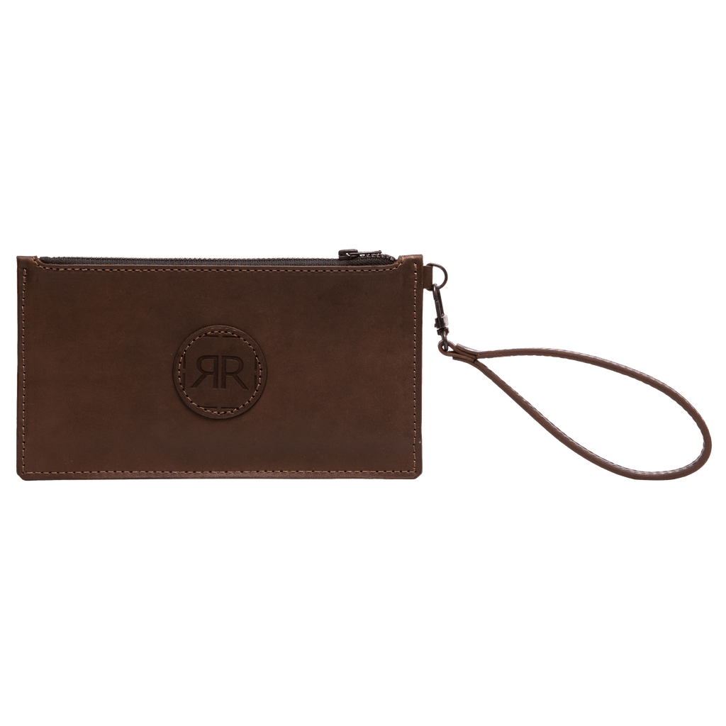 Slim Leather Wallet with YKK Zipper & Removable Wristlet by RR at brixbailey.com