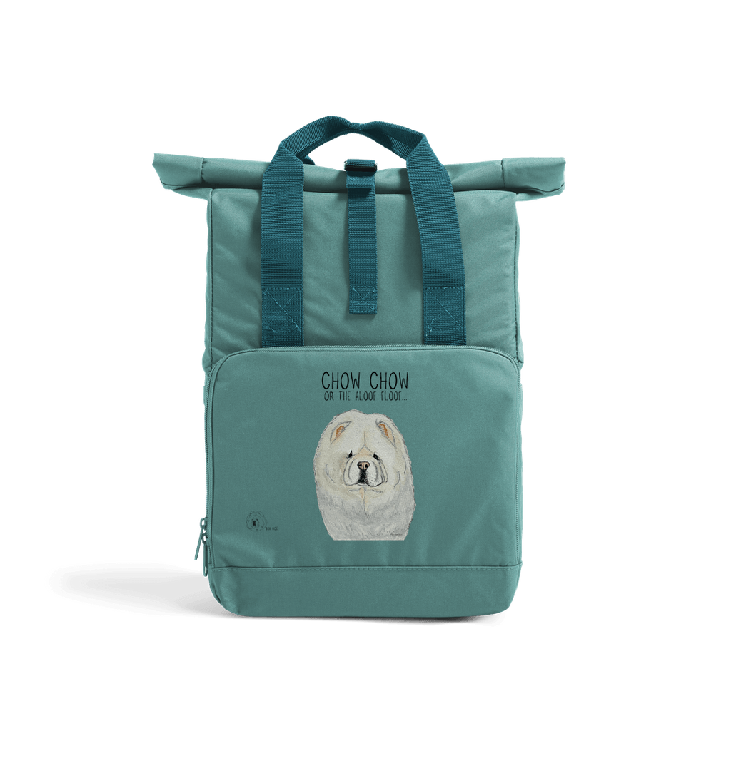 Cream Chow Chow Roll Top Backpack