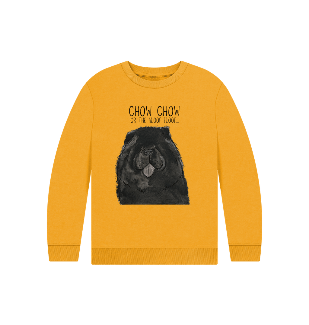 Black Chow Chow Kids Sweatshirt in Organic Cotton
