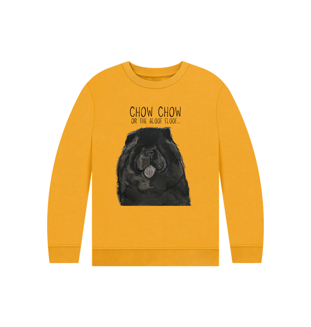 Black Chow Chow Kids Sweatshirt in Organic Cotton
