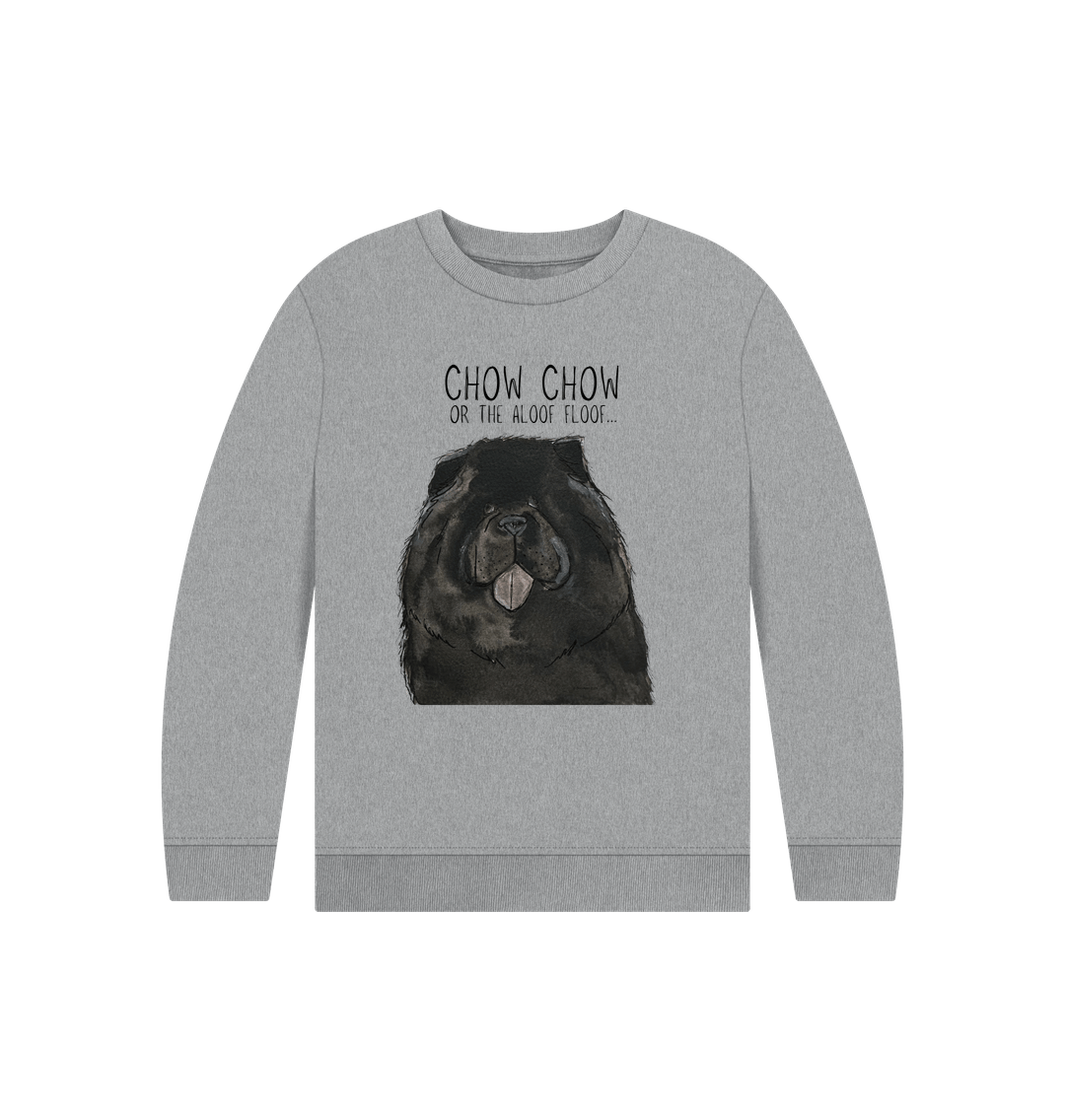 Black Chow Chow Kids Sweatshirt in Organic Cotton