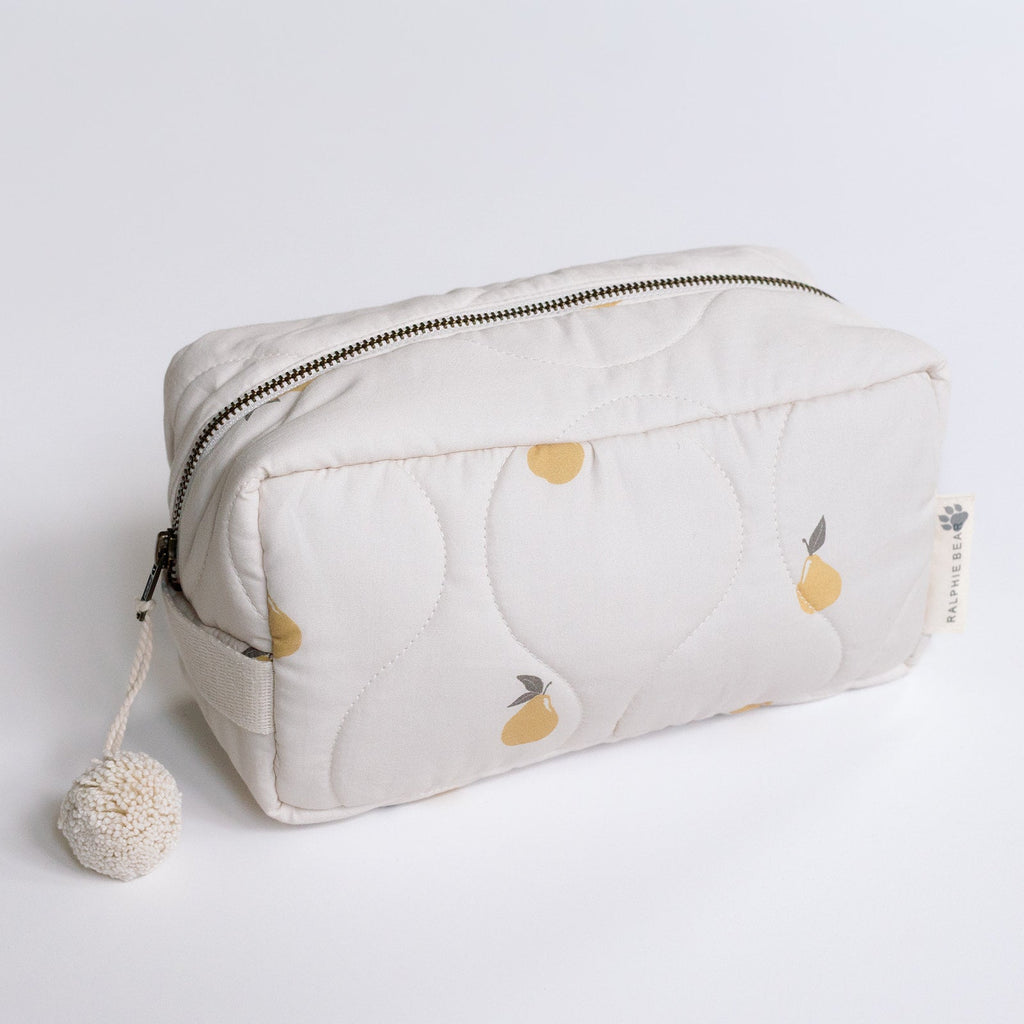 Quilted Washbag - Pears