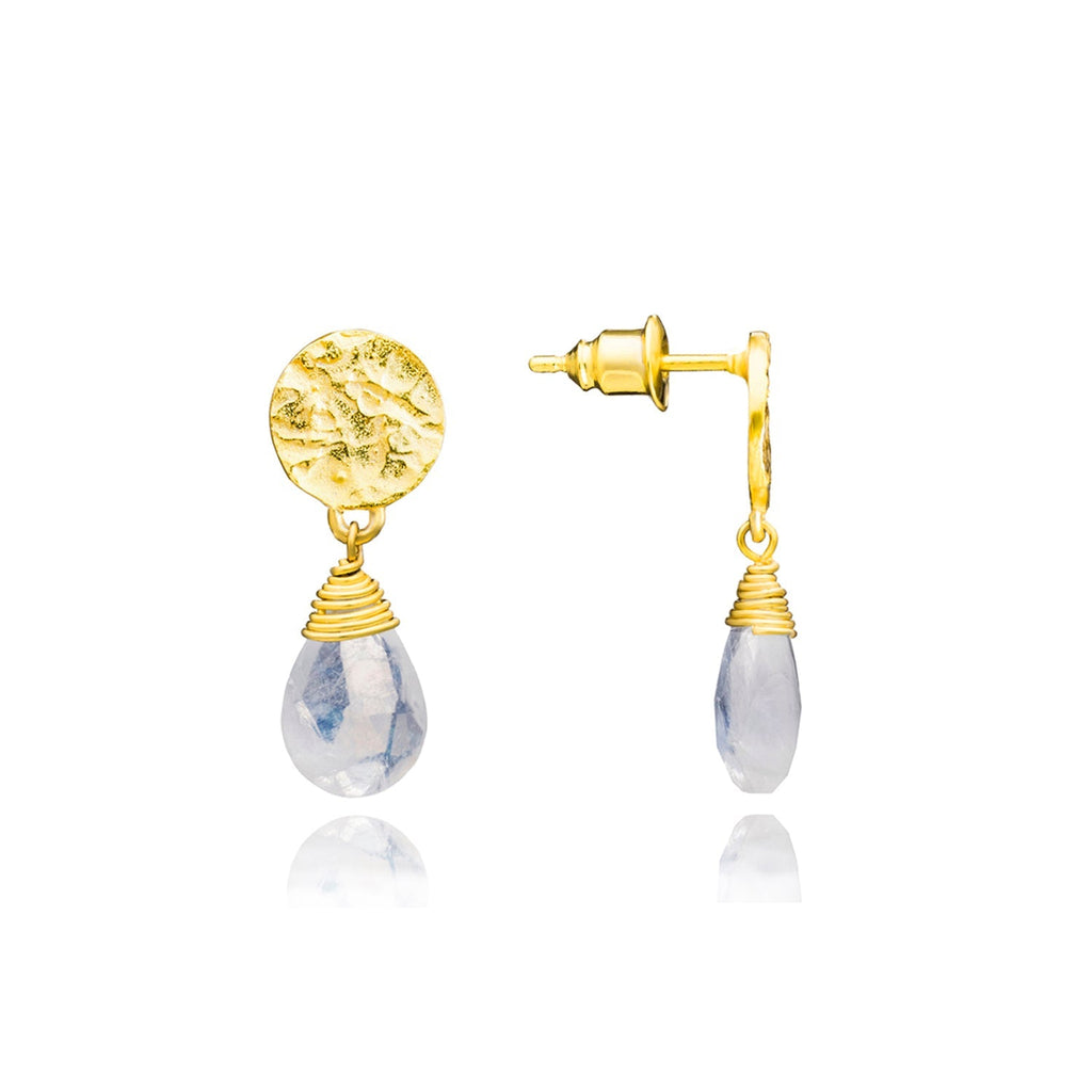 Classic Athena Drop Earrings in Moonstone