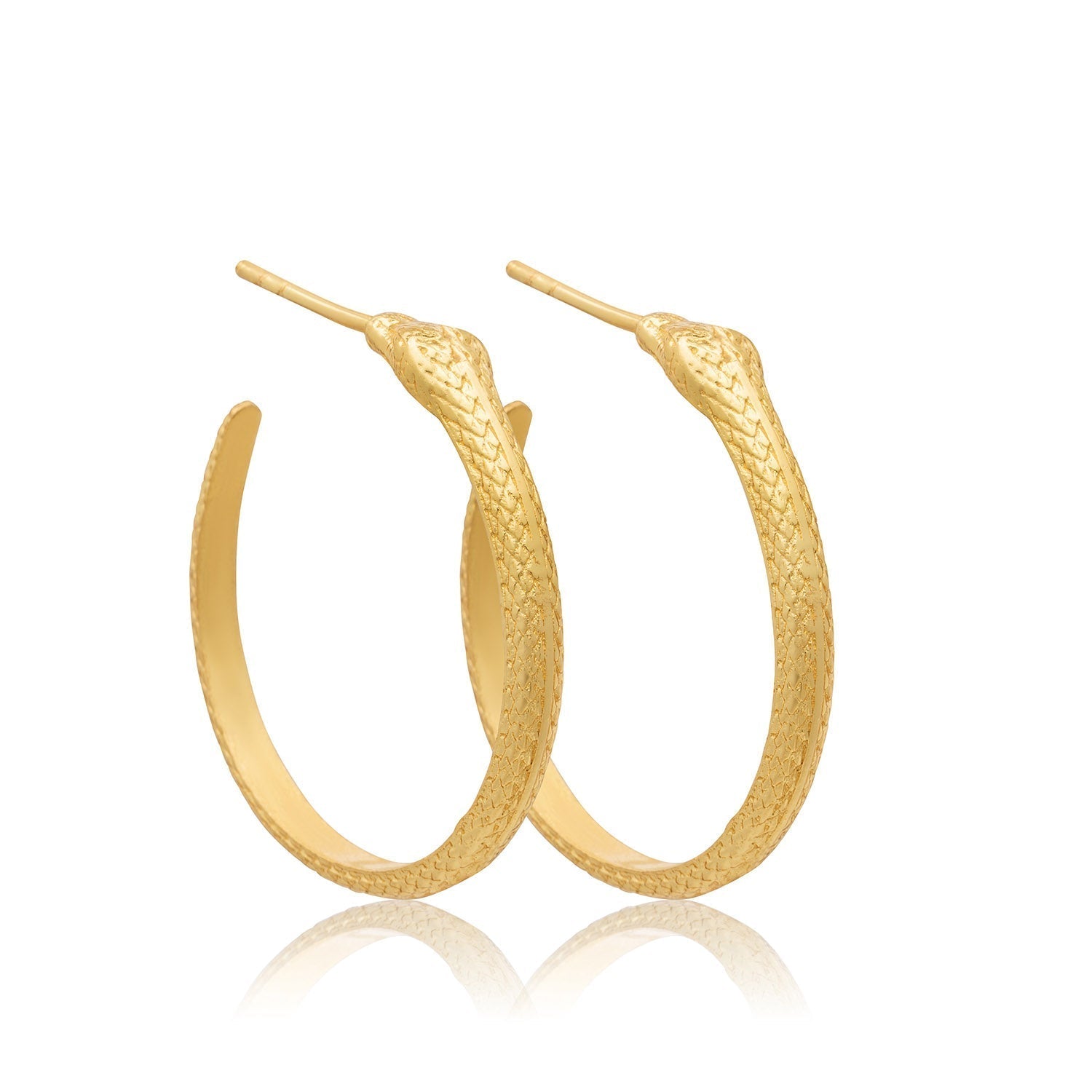 Medusa Gold Snake Hoop Earrings