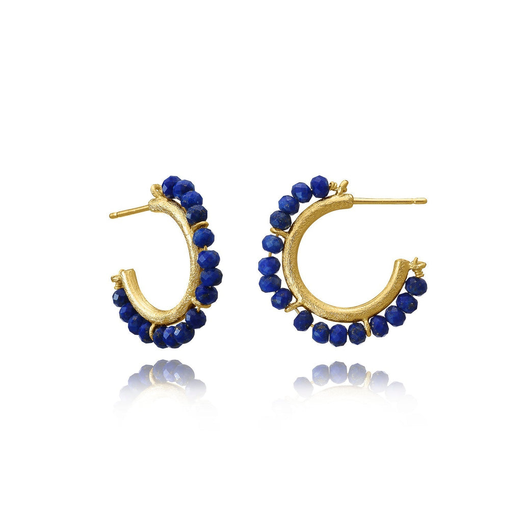 Ophelia Small Gemstone Hoops Lapis