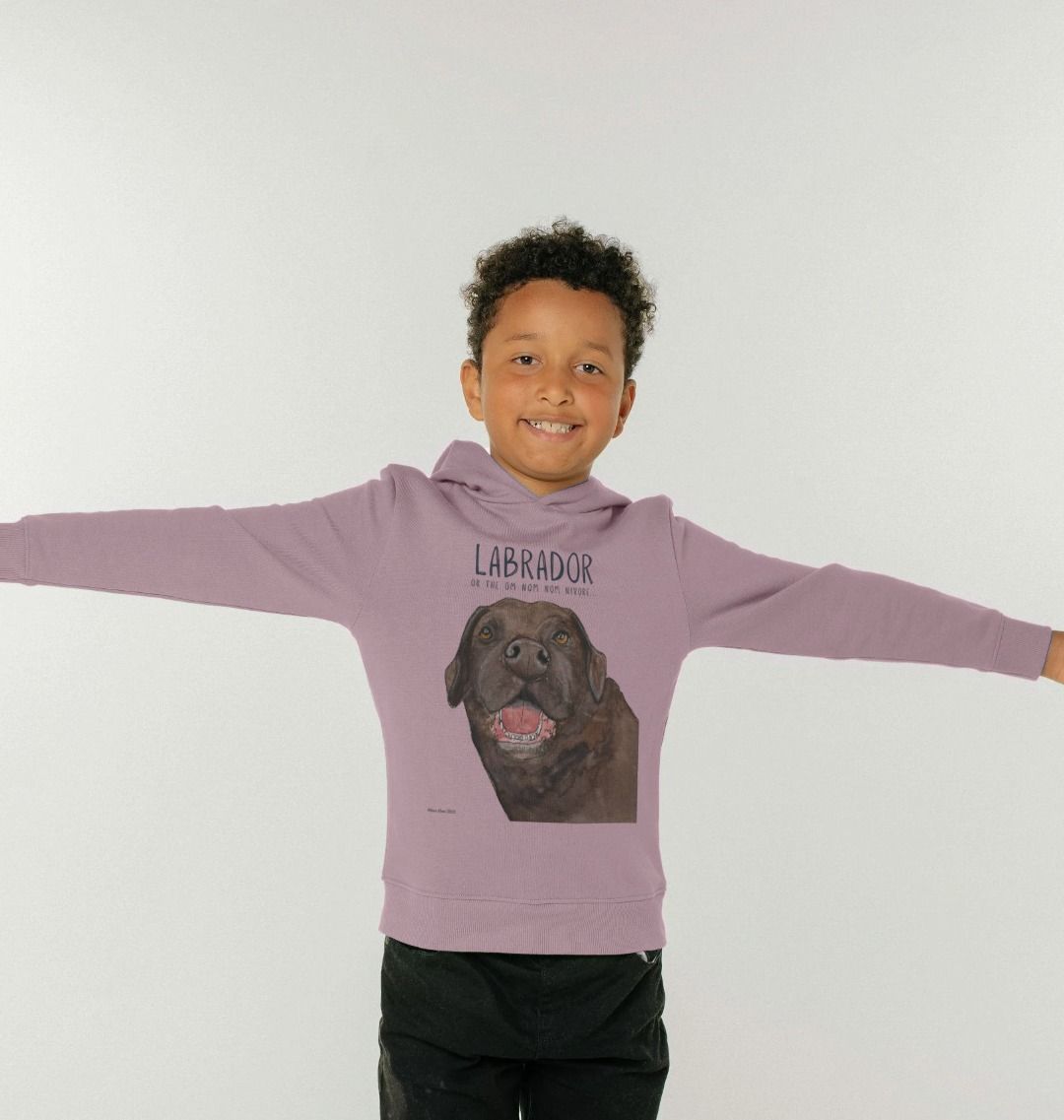 Snack Mode Activated Chocolate Labrador Kids Hoodie