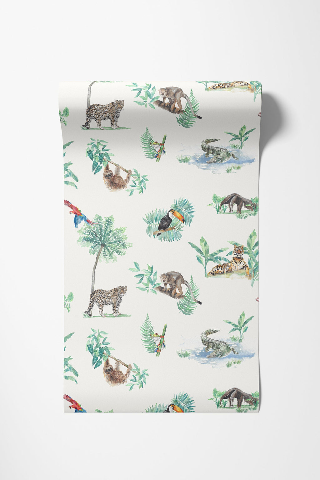 Rainforest Creatures Tropical Wallpaper for Children's Rooms