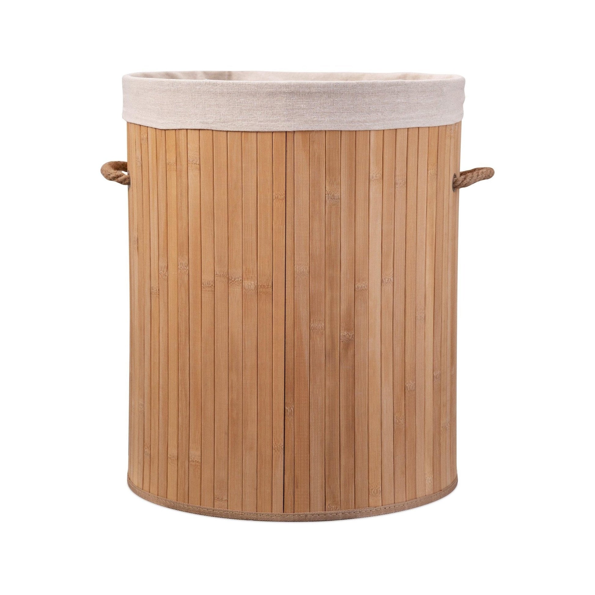Eco Bath London Bamboo Laundry Basket with Lid and Removable Lining