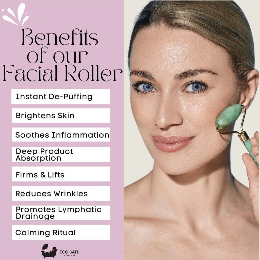 Jade Face Roller with Ridged End