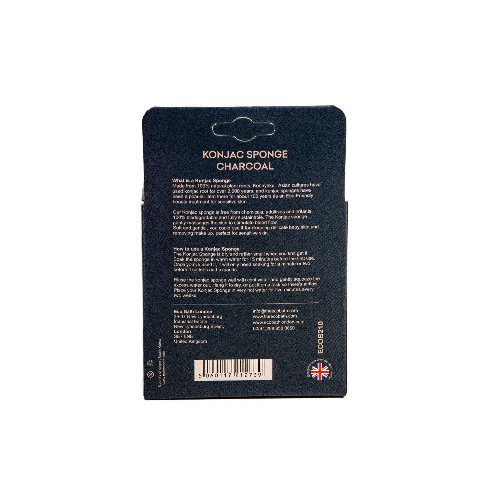 Natural Konjac Charcoal Exfoliating Sponge for Face