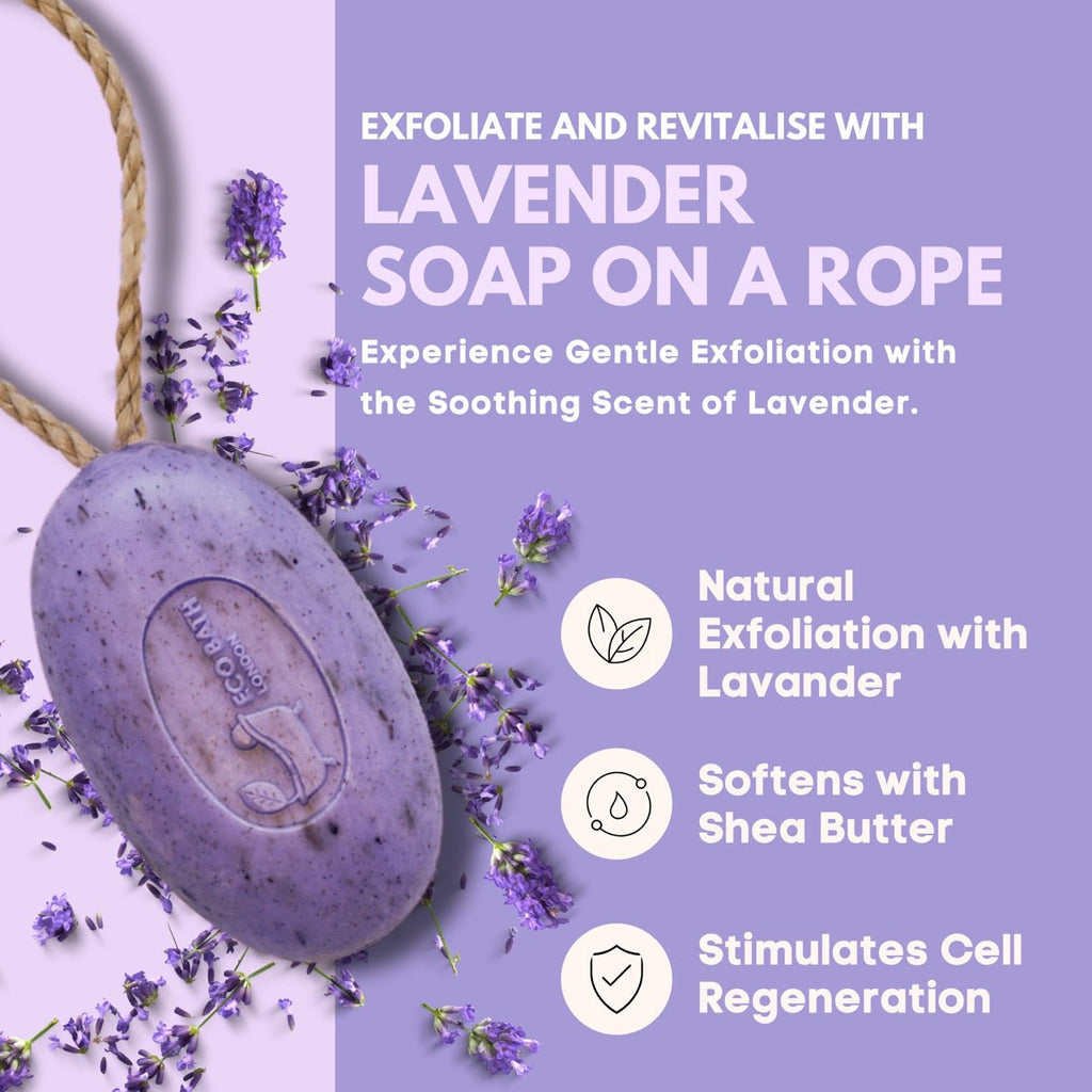 Lavender Soap on a Rope 220g Natural Shea Butter