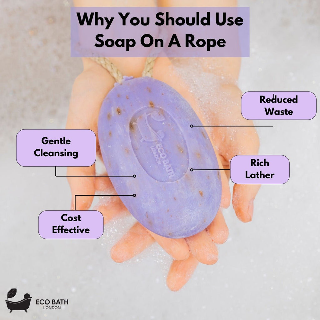 Lavender Soap on a Rope 220g Natural Shea Butter