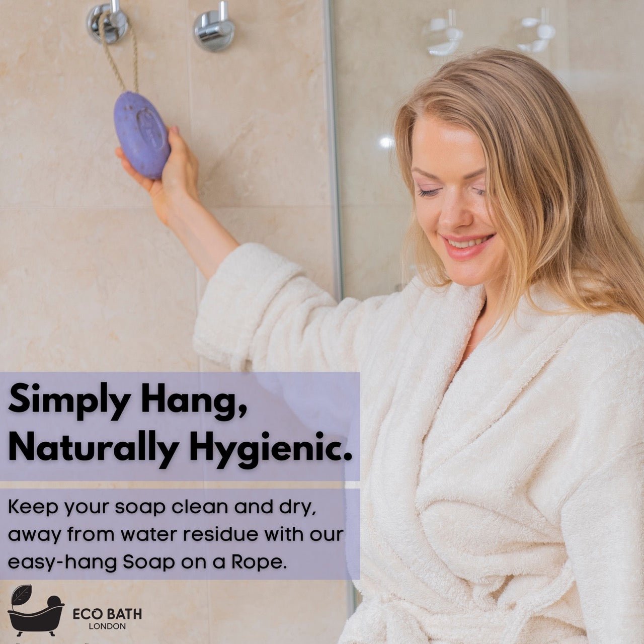 Lavender Soap on a Rope 220g Natural Shea Butter