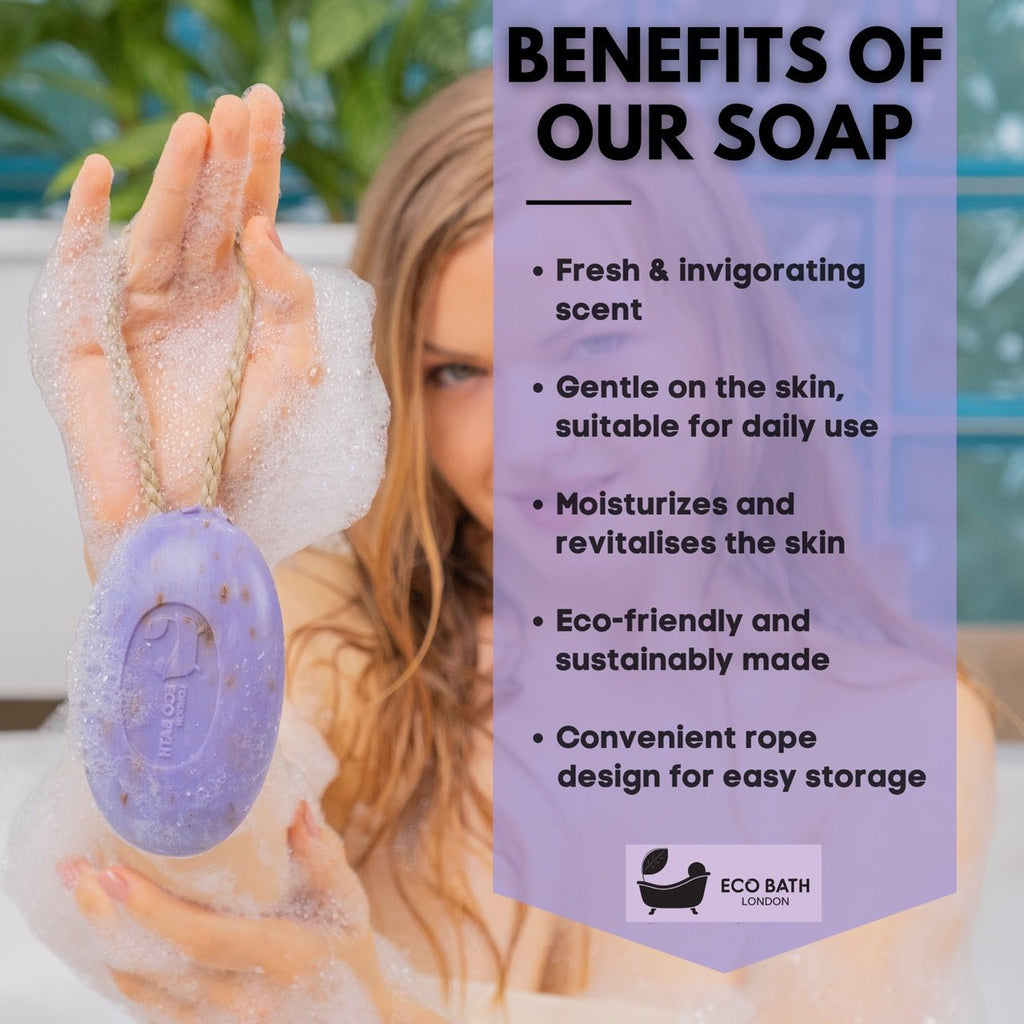 Lavender Soap on a Rope 220g Natural Shea Butter