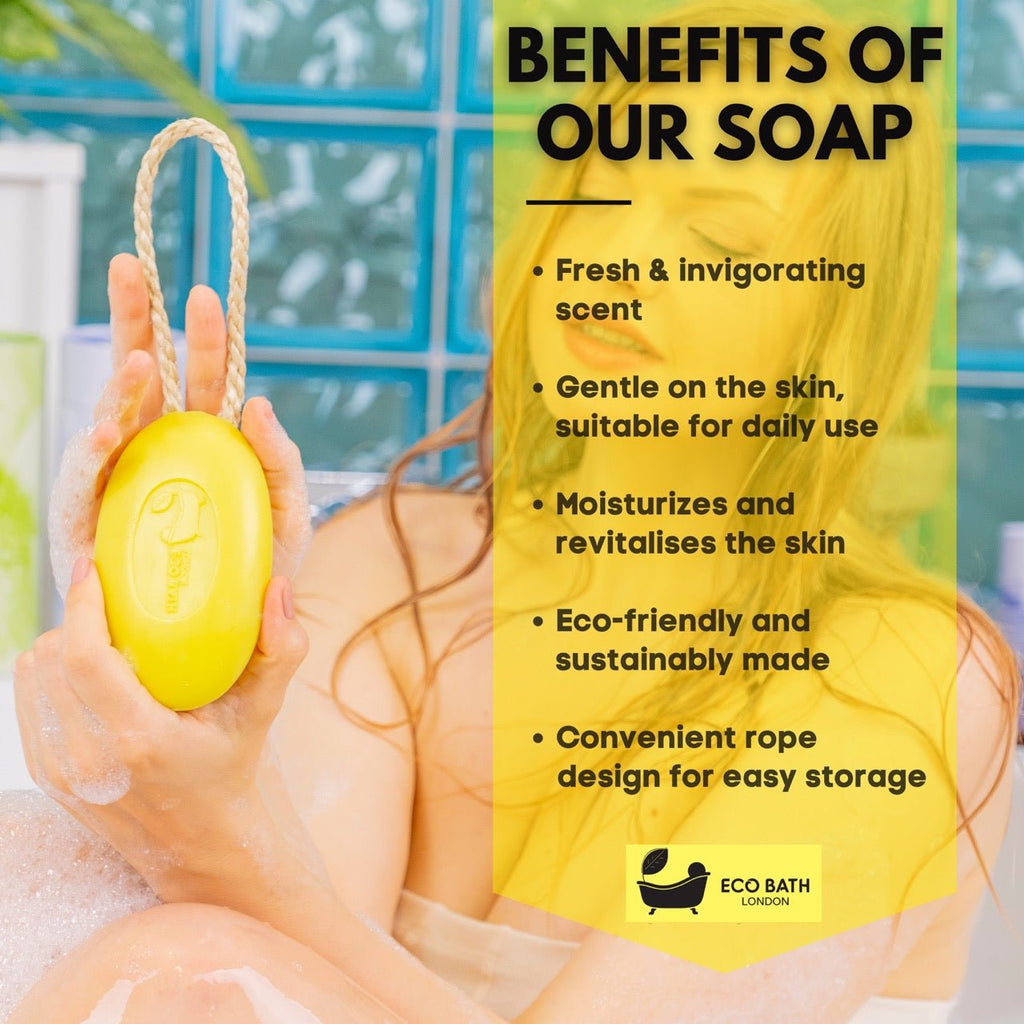 Lime Soap on a Rope with Shea Butter 220g