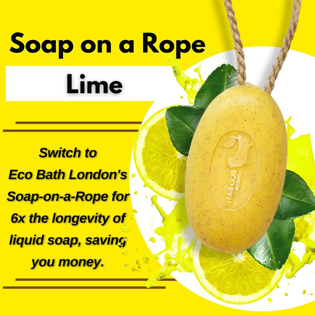 Lime Soap on a Rope with Shea Butter 220g