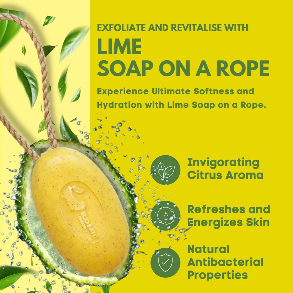 Lime Soap on a Rope with Shea Butter 220g