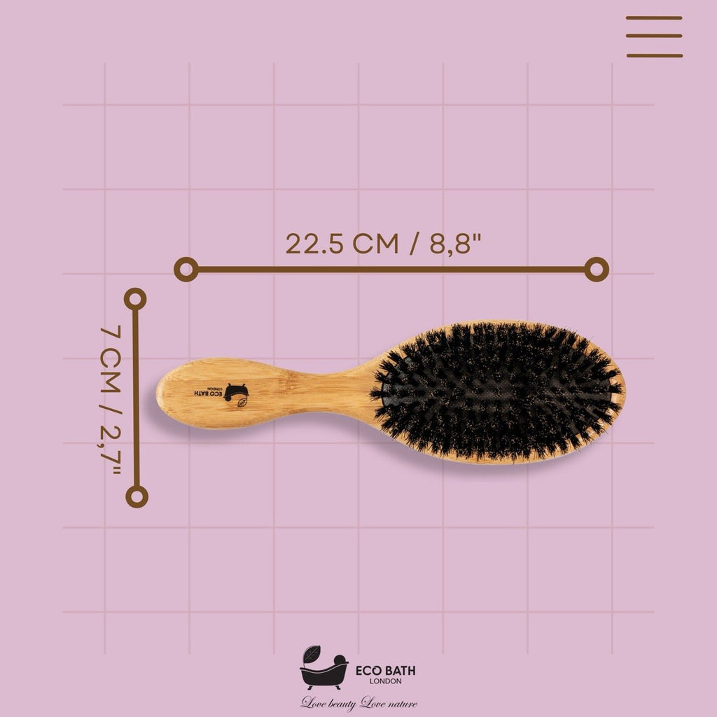 Bamboo Hair Brush with Boar Bristles